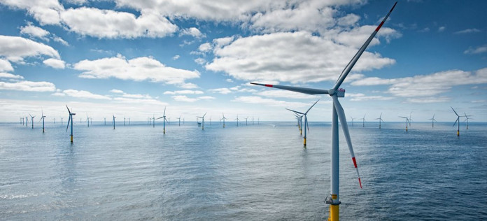 Windkraftanlage im Meer Windkraft von Ørsted