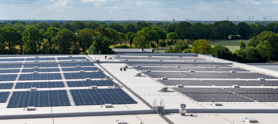 Bild zu: Neue Photovoltaikgroßanlage – Solarstrom für den Zentralstandort der REWE Nord – ein Interview