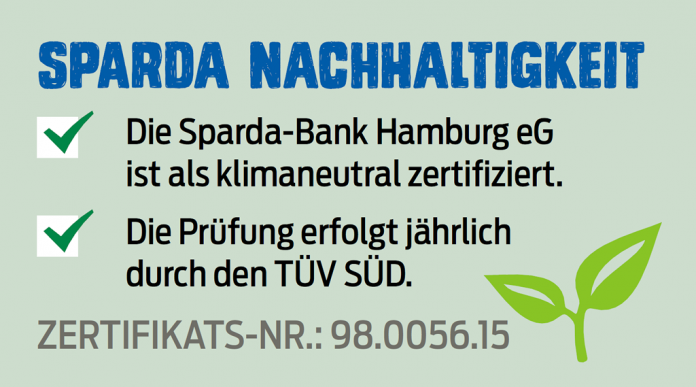 Sparda-Bank Hamburg eG klimaneutral nach internationalem Standard